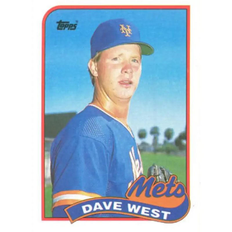 1989 Topps #787 David West NM-MT RC Rookie New York Mets Baseball Card - Baseball Card Single