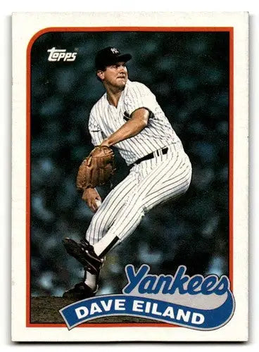 1989 Topps #8 Dave Eiland New York Yankees Baseball Cards EX/NM ID:61594 - Baseball Card Single