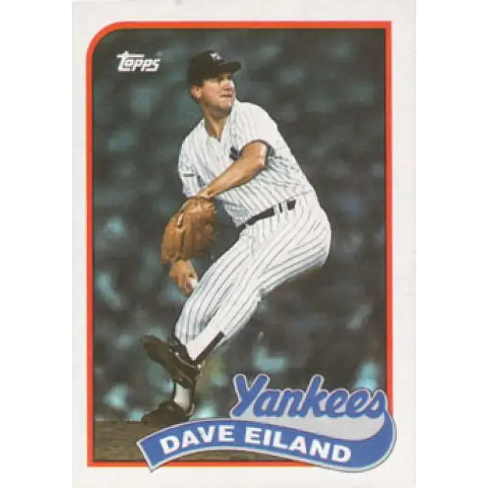 1989 Topps #8 Dave Eiland NM-MT RC Rookie New York Yankees Baseball Card - Baseball Card Single