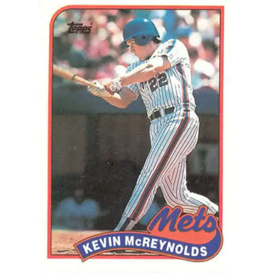 1989 Topps #85 Kevin McReynolds NM-MT New York Mets Baseball Card - Baseball Card Single