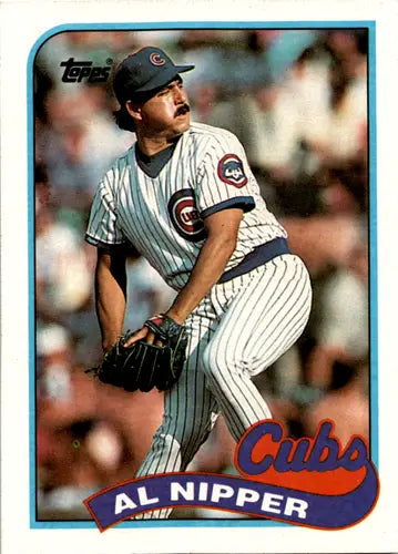 1989 Topps Al Nipper baseball card with original gloss from sports cards collection