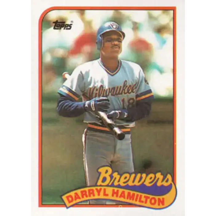 1989 Topps #88 Darryl Hamilton NM-MT RC Rookie Milwaukee Brewers Baseball Card - Baseball Card Single