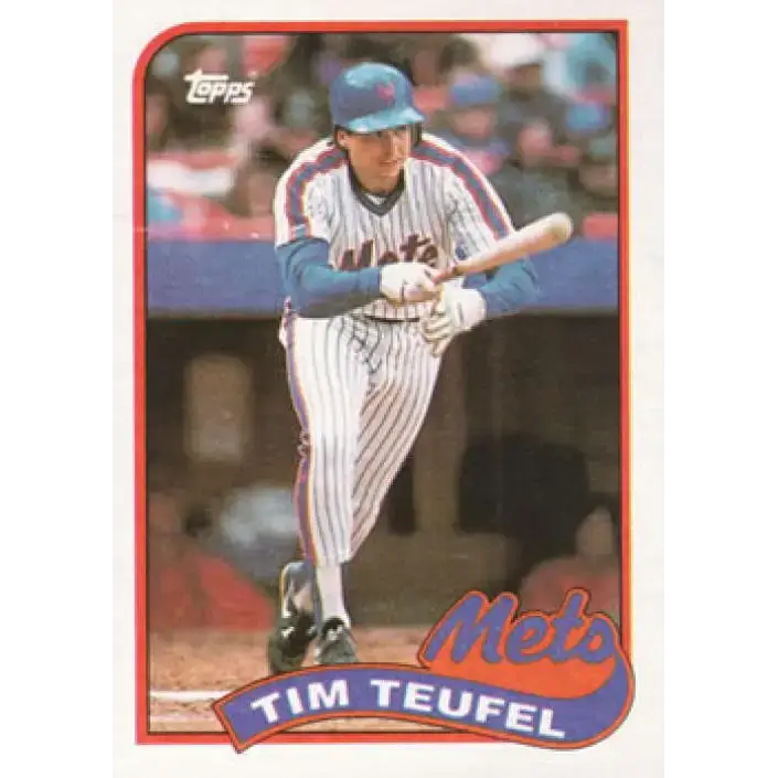 1989 Topps #9 Tim Teufel NM-MT New York Mets Baseball Card - Baseball Card Single