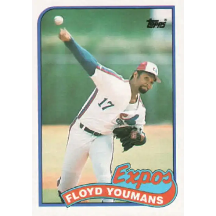 1989 Topps #91 Floyd Youmans NM-MT Montreal Expos Baseball Card - Baseball Card Single