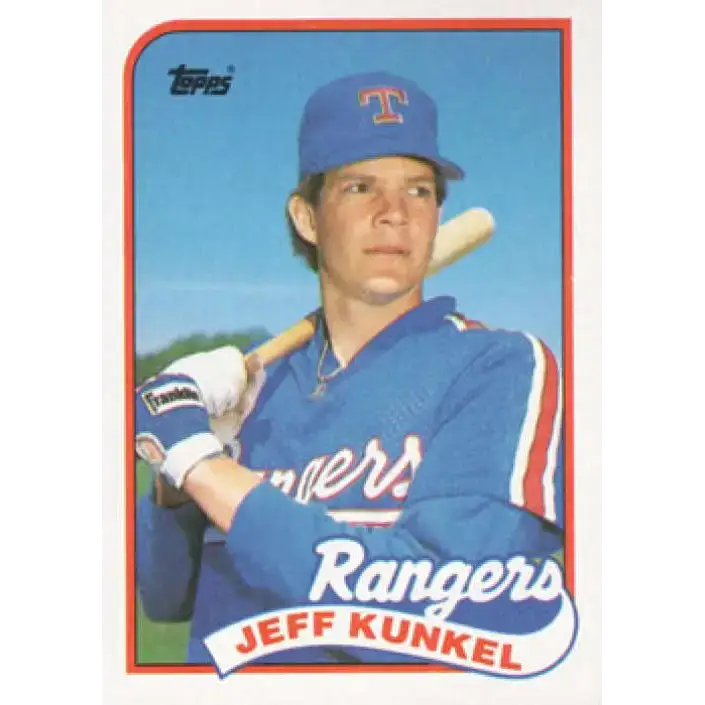 1989 Topps #92 Jeff Kunkel NM-MT Texas Rangers Baseball Card - Baseball Card Single