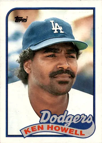 Ken Howell baseball card with original gloss from 1989 Topps Dodgers collection