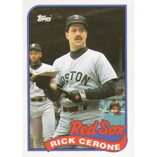 1989 Topps #96 Rick Cerone NM-MT Boston Red Sox Baseball Card - Baseball Card Single