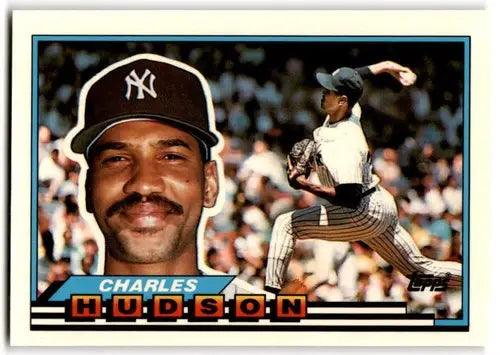 Original gloss 1989 Topps Big Charles Hudson baseball card NM Near Mint Yankees