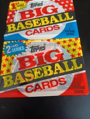 1989 Topps Big Baseball - Series 1 and 2 LOT of two packs. One pack each. EX - Baseball Card Box
