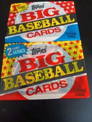 1989 Topps Big Baseball - Series 1 and 2 LOT of two packs. One pack each. EX - Baseball Card Box