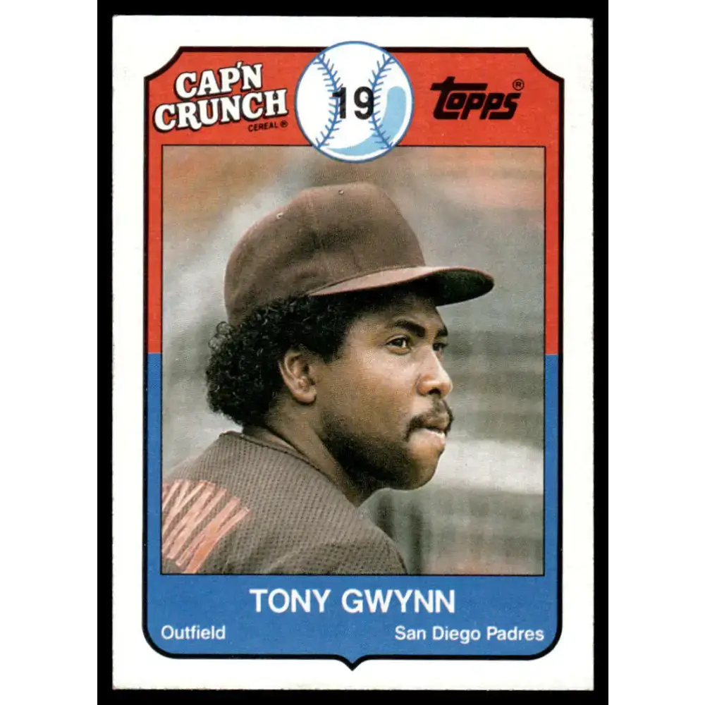 1989 Topps Cap’n Crunch #5 Tony Gwynn NM/MT San Diego Padres Baseball Card - Baseball Card Single