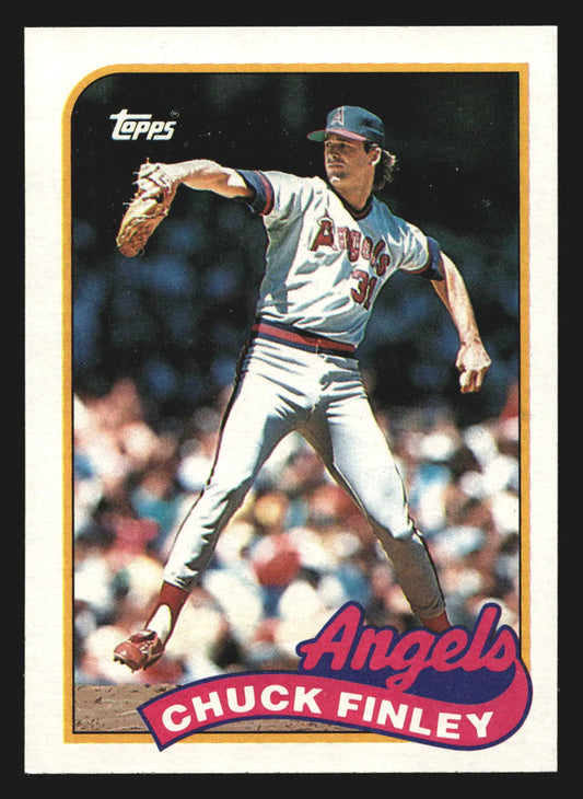 1989 Topps Chuck Finley #708 California Angels - Baseball Card Single
