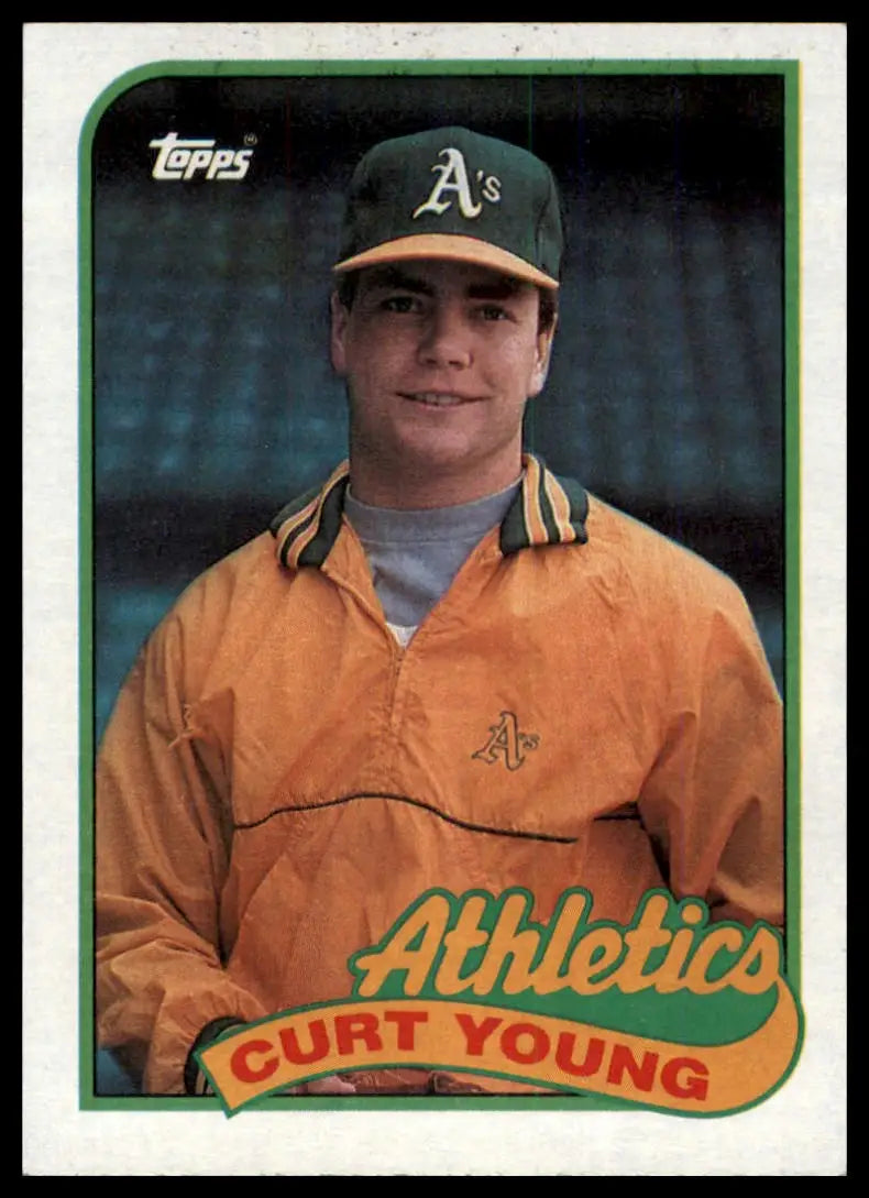 1989 Topps Curt Young 641 Oakland Athletics NM - Baseball Card Single