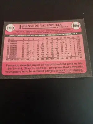 1989 Topps - Fernando Valenzuela #150. LA Dodgers. NRMT+ - Baseball Card Single