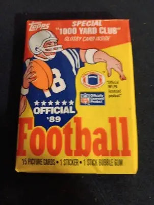 1989 Topps Football - (1) Sealed Wax Pack. NFL. - Football Card Box