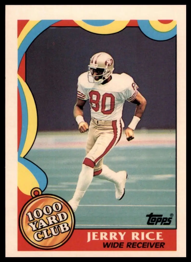 1989 Topps Jerry Rice #5 San Francisco 49ers 1000 Yard Club Football Card NFL - Football Card Single