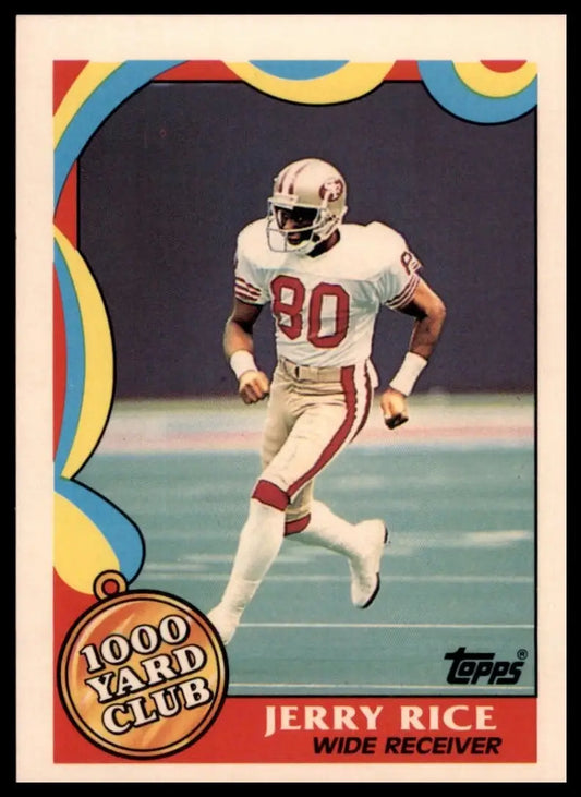 1989 Topps Jerry Rice #5 San Francisco 49ers 1000 Yard Club Football Card NFL - Football Card Single