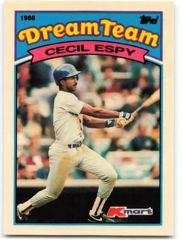 1989 Topps K-Mart Dream Team #6 Cecil Espy NM-MT Rangers ID:60555 - Baseball Card Single