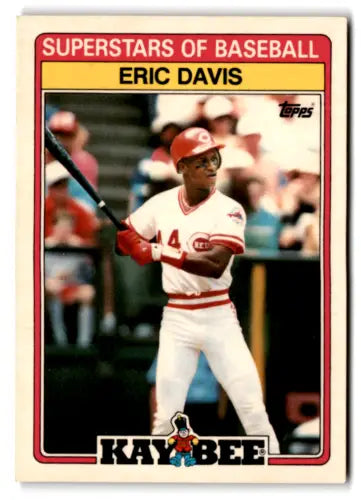 Original gloss Eric Davis baseball card from 1989 Topps Kay-Bee Superstars of Baseball