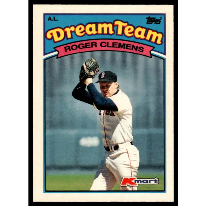 1989 Topps Kmart Dream Team #20 Roger Clemens EX/NM Boston Red Sox Baseball Card - Baseball Card Single