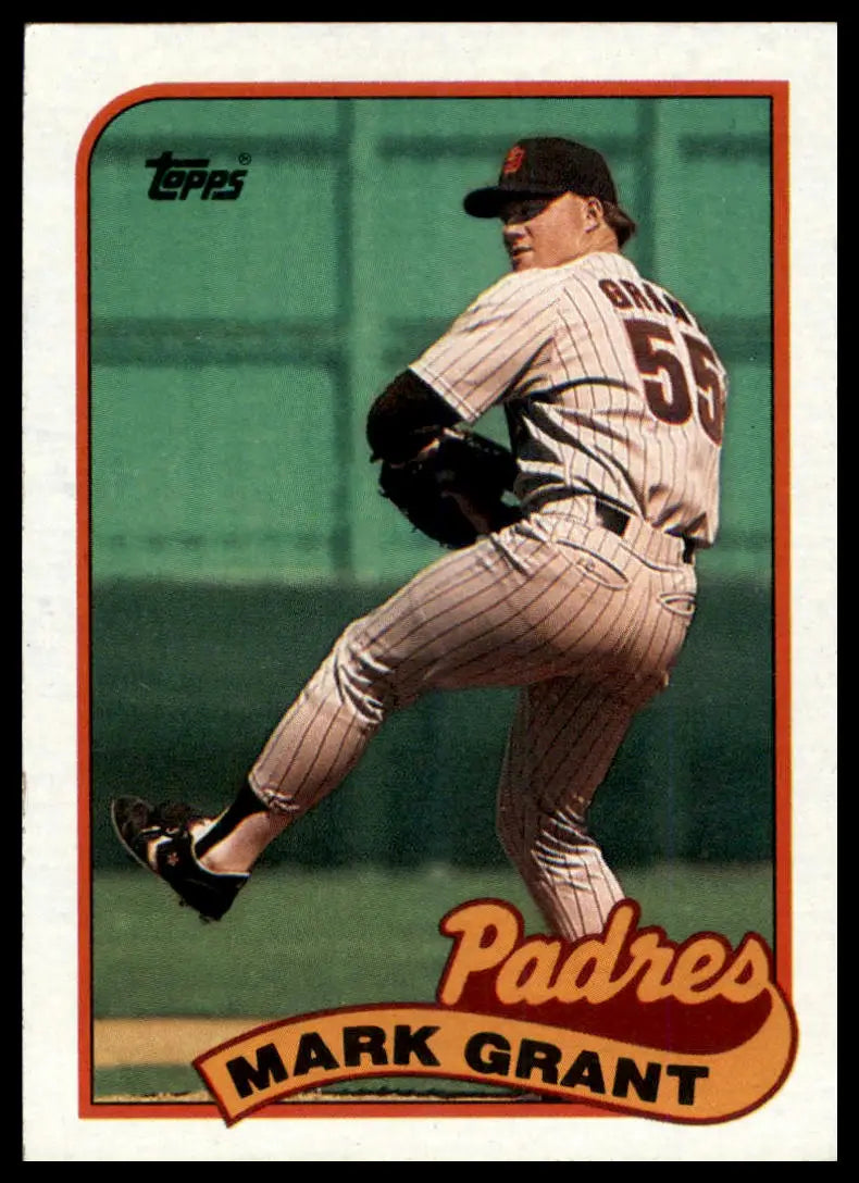 1989 Topps Mark Grant 178 San Diego Padres NM - Baseball Card Single
