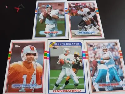 1989 Topps NFL - Mega Star QB LOT. Elway McMahon Testaverde Moon Marino. MT - Other