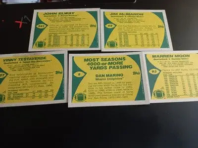 1989 Topps NFL - Mega Star QB LOT. Elway McMahon Testaverde Moon Marino. MT - Other