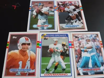 1989 Topps NFL - Mega Star QB LOT. Elway McMahon Testaverde Moon Marino. MT - Other