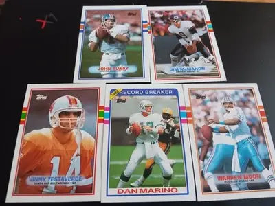 1989 Topps NFL - Mega Star QB LOT. Elway McMahon Testaverde Moon Marino. MT - Other