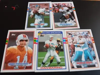 1989 Topps NFL - Mega Star QB LOT. Elway McMahon Testaverde Moon Marino. MT - Other