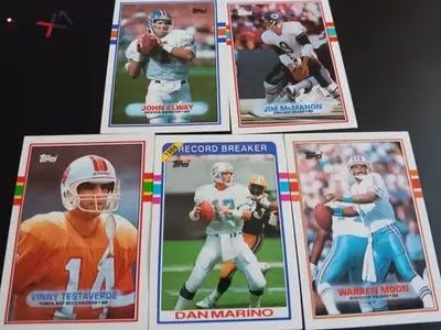 1989 Topps NFL - Mega Star QB LOT. Elway McMahon Testaverde Moon Marino. MT - Other