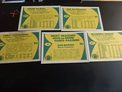 1989 Topps NFL - Mega Star QB LOT. Elway McMahon Testaverde Moon Marino. MT - Other