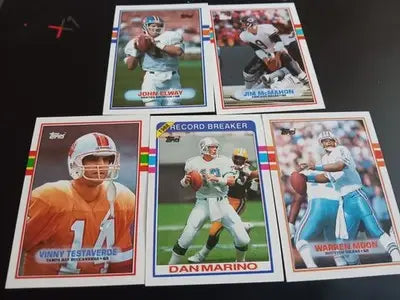 1989 Topps NFL - Mega Star QB LOT. Elway McMahon Testaverde Moon Marino. MT - Other