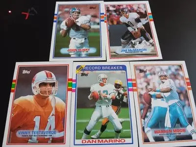 1989 Topps NFL - Mega Star QB LOT. Elway McMahon Testaverde Moon Marino. MT - Other