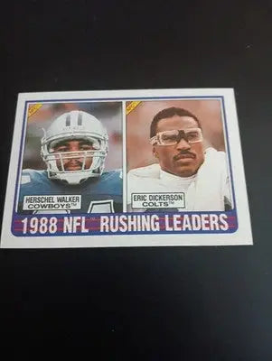1989 Topps - NFL Rushing Leaders Eric Dickerson Herschel Walker #219. NRMT+ - Football Card Single