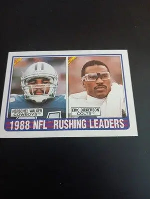 1989 Topps - NFL Rushing Leaders Eric Dickerson Herschel Walker #219. NRMT+ - Football Card Single