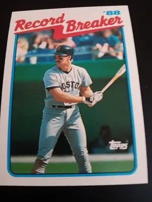 1989 Topps - Record Breaker Wade Boggs #2. Red Sox. NRMT+ - Baseball Card Single