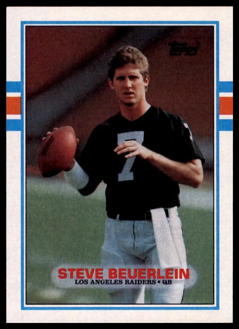 1989 Topps Steve Beuerlein #270 Rookie Los Angeles Raiders Football Card NFL - Football Card Single