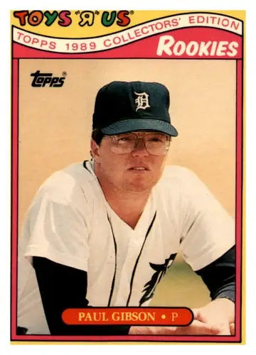 Original gloss Paul Gibson baseball card from 1989 Topps Toys R Us Rookies series