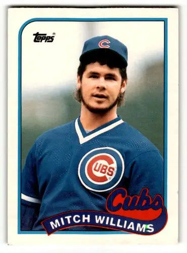 1989 Topps Traded Mitch Williams baseball card with original gloss from Chicago Cubs