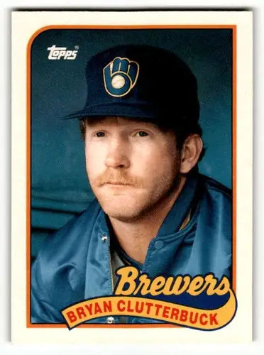 1989 Topps Traded #21T Bryan Clutterbuck Milwaukee Brewers Baseball ID:58576 - Baseball Card Single