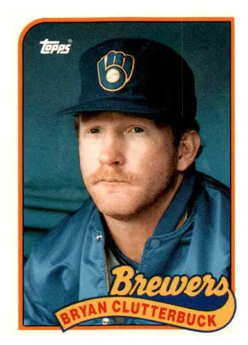 1989 Topps Traded 21T Bryan Clutterbuck Brewers baseball card NM-MT