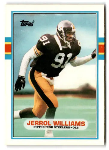 Vintage Topps Traded Jerrol Williams football card in Steelers uniform with original gloss