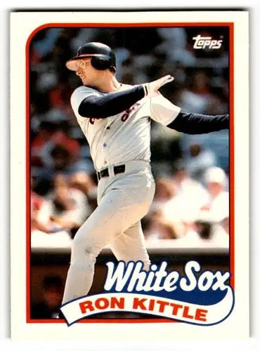 Original gloss 62t Ron Kittle Chicago White Sox baseball card from 1989 Topps Traded