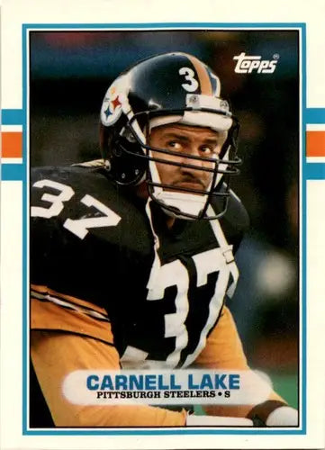 1989 Topps Traded Carnell Lake football card 80t Carnell Lake ID 45526