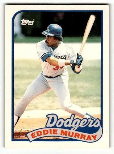 1989 Topps Traded #87T Eddie Murray Los Angeles Dodgers Baseball Car ID:58583 - Baseball Card Single
