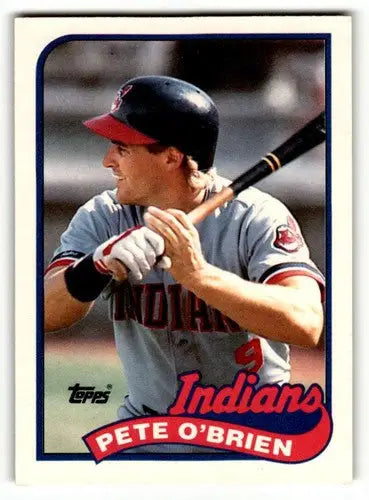 1989 Topps Traded #88T Pete O’Brien Cleveland Indians Baseball Cards ID:58597 - Baseball Card Single