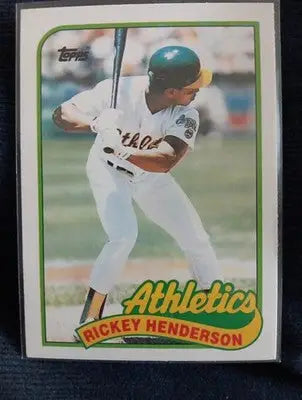 1989 Topps Traded - Rickey Henderson #48T. Athletics. NRMT+ - Baseball Card Single