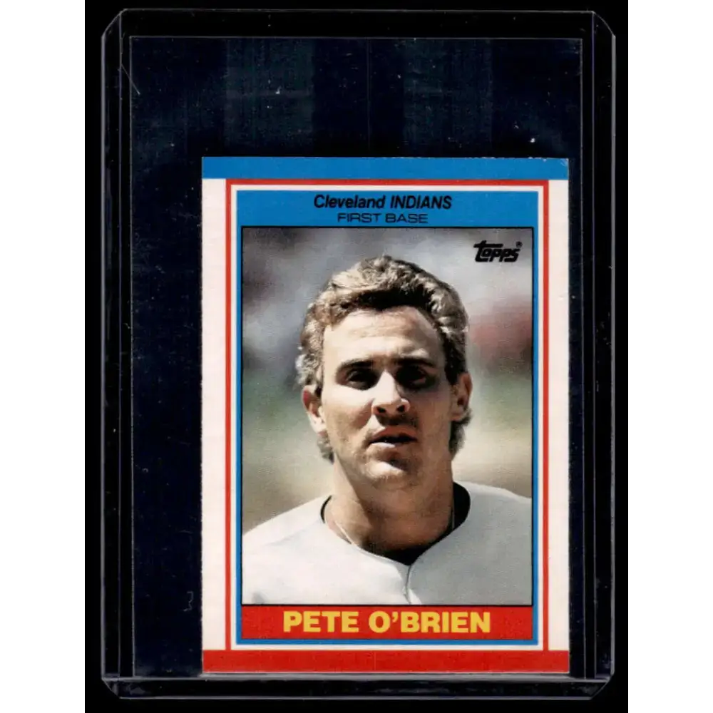 1989 Topps UK Minis #57 Pete O’Brien Cleveland Indians NM-MT - Baseball Card Single