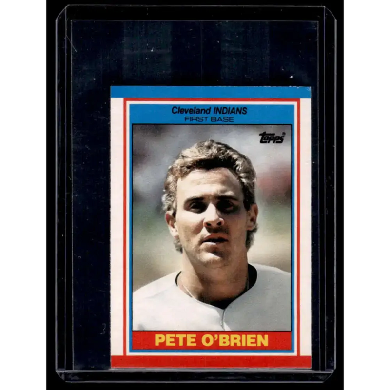 1989 Topps UK Minis #57 Pete O’Brien Cleveland Indians NM-MT - Baseball Card Single